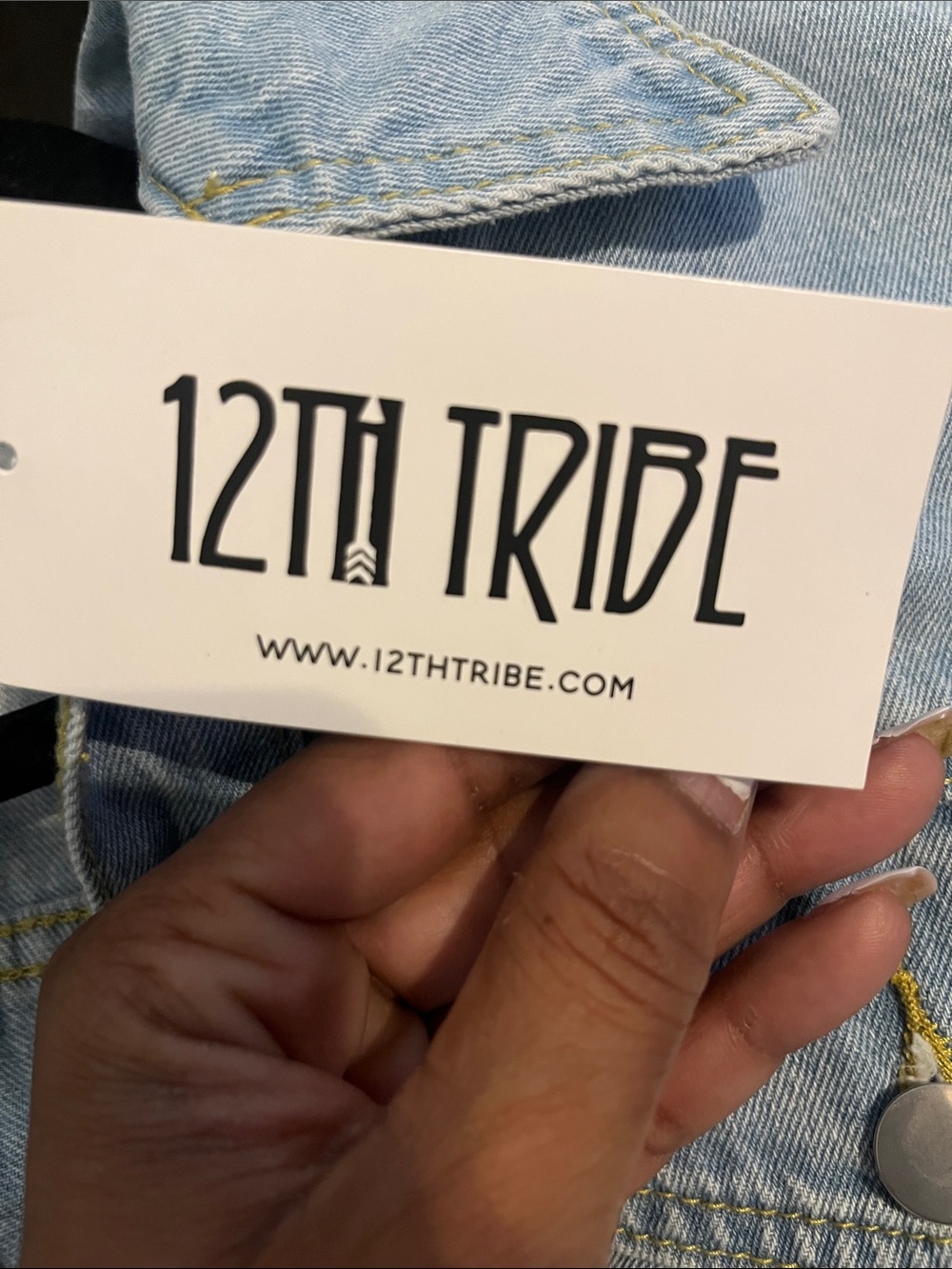 NWT- 12th Tribe - Hendrix Light Blue Denim Women’s Jean Jumpsuit - Picture 4 of 4